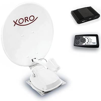 XORO MTA 65 Twin - 65 cm vollautomatische Satellitenantenne, stationär & mobil einsetzbar, 12/24 Volt, inkl. Steuergerät, Installationskabel und Zubehör von Xoro