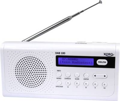 Xoro DAB 100 Kofferradio DAB+, UKW Weiß von Xoro