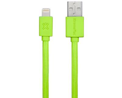 XtremeMac HQ Flat Lightning-Kabel 1m Grün Smartphone-Kabel, USB Typ A, Apple Lightning, Lightning-Stecker Laden + Datenkabel für Apple iPhone, iPad und iPod von XtremeMac