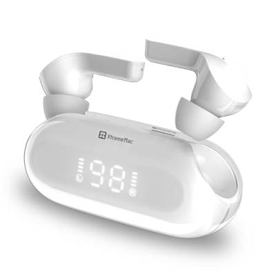 XtremeMac X-Twist High-End kabellose Bluetooth 5.2 Kopfhörer, 28h Akkulaufzeit, Schnell Aufladen, IPX4, Ergonomisch, HiFi Sound, Digitale LED-Anzeige, In Ear – Kompatibel mit Allen Bluetooth-Geräten von XtremeMac