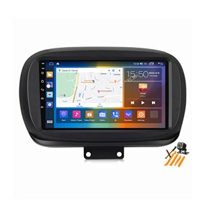 YCJB Android 12.0 Autoradio 9 Zoll 2-Din Stereo für F-iat 500X 2014-2020 GPS Sat Navigation MP5 Multimedia Video Player FM BT Receiver mit 4G 5G WiFi DSP SWC Carplay,M200s von YCJB