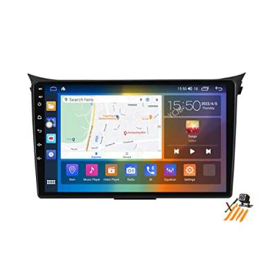 YCJB Android 12.0 Autoradio 9 Zoll 2-Din Stereo für Hy-undai I30 2011-2017 GPS Sat Navigation MP5 Multimedia Video Player FM BT Receiver mit 4G 5G WiFi DSP SWC Carplay,M6 pro3 von YCJB