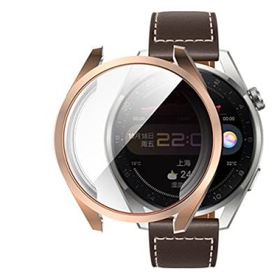 YHFZR Hülle für Huawei Watch 3 Pro, Ultra Schlank Silicone Schutzhülle Abdeckung Case Cover für Huawei Watch 3 Pro, Roségold von YHFZR