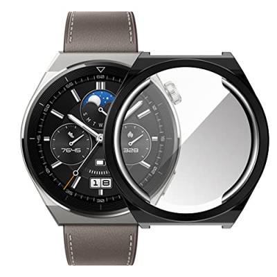 YHFZR Hülle für Huawei Watch GT 3 Pro 46mm, Ultra Schlank Silicone Schutzhülle Abdeckung Case Cover für Huawei Watch GT 3 Pro 46mm, Schwarz von YHFZR