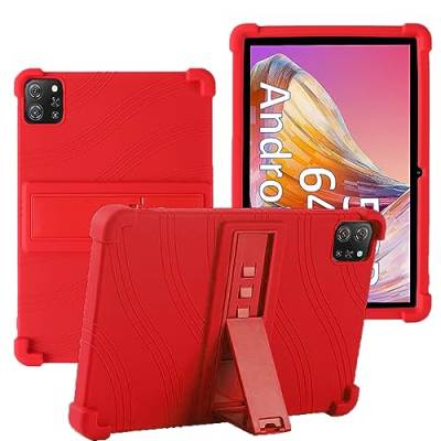 YHFZR Hülle für OSCAL Pad70 10 Zoll, Leicht Silikon Weich Kindgerechte Hülle mit Standfunktion für OSCAL Pad70 10 Zoll, Rot von YHFZR