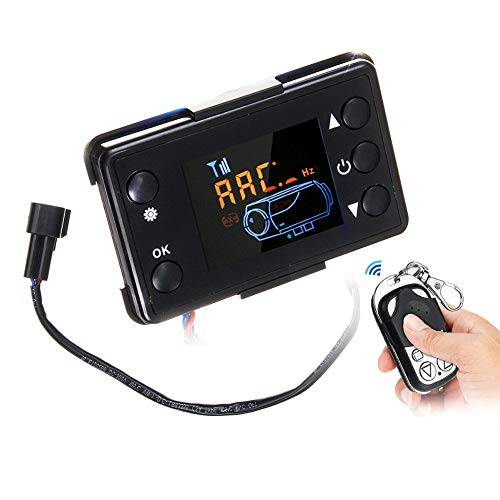 12 V Auto Heizung LCD Schalter Controller, LCD Display Schalter für Auto Luft Diesel Heizung Parkheizung, Schwarz Mit Fernbedienung von YOUNICE