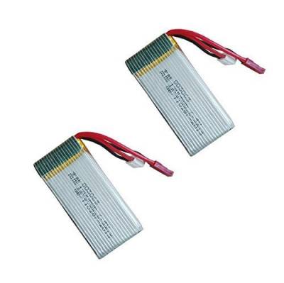 YUNIQUE GREEN-CLEAN-POWER - Set mit 2 Lipo-Batterien 7.4V 1200mAh für MJX X101 Drohne | Wiederaufladbar, Hohe Kapazität | Geeignet für Quadcopter-Drohnen, 68 x 30 x 18 mm - 64,5 gr, Silber von YUNIQUE GREEN-CLEAN-POWER