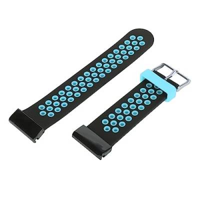 YUYTE Verstellbares, Atmungsaktives Silikon-Sportarmband für 7X, 6X, 5X mit Weichem und Wasserdichtem Material, Einfache Installation, Kompatibel mit 2 (Schwarz Blau) von YUYTE