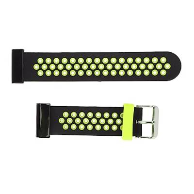 YUYTE Verstellbares, Atmungsaktives Silikon-Sportarmband für 7X, 6X, 5X mit Weichem und Wasserdichtem Material, Einfache Installation, Kompatibel mit 2 (Schwarz Grün) von YUYTE