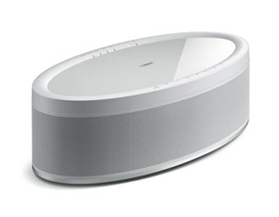 Yamaha MusicCast 50 Musikbox weiß – Multiroom Stereo-Lautsprecher kompatibel mit Alexa Sprachsteuerung - bequem Musik streamen – WLAN-Speaker mit raumfüllendem Klang von Yamaha