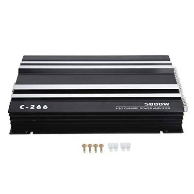 5800W 12V Hochleistungs-Autoverstärker, Yctze HiFi-tragbarer Audio-Stereo-Sound-Subwoofer aus Aluminiumlegierung für Auto-Verstärker o-Verstärker 12V Auto Verstärker Car o Verstärker Auto-Änderungstei von Yctze