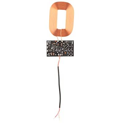 Kabelloses Lade-Empfängermodul, DIY Wireless Charger Part Receiver Module Circuit Board Coil, 5V 1A 5W Qi Wireless Charger Receiver Part für Alle Qi-Standard-Telefone von Yosoo Health Gear