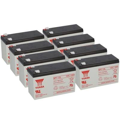 8x Yuasa Blei-Akku NP7-12L Pb 12V 7Ah VdS, Faston 6,3mm von Yuasa