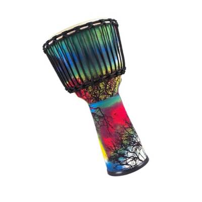 Djembe Trommel 8-Zoll-PVC-Körper Schaffell-Trommelkopf Afrikanische Trommel Erwachsene Anfänger Afrikanisches Handtrommelinstrument (Color : D) von ZAMASS