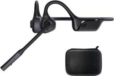 ZIOCOM Open Ear Bluetooth-Kopfhörer, aptX-LL kabelloses Headset mit geräuschunterdrückendem Bügelmikrofon und Stummschalttaste, für Training, Fahren, Telefonieren, Büro, Zuhause von ZIOCOM