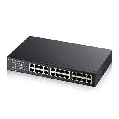 Zyxel 24-Port Gigabit Ethernet Unmanaged Switch - Design ohne Lüfter [GS1100-24E] von ZYXEL