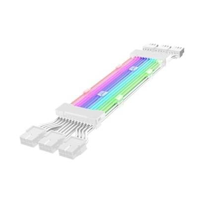 PC-Kabel RGB, RGB-Stromverlängerungskabel-Set, 265 mm adressierbares RGB-Verlängerungskabel mit vollem Lichteffekt, ATX-Kabelverlängerung, Versorgungskabel RGB für Motherboard-Anschluss, Kabelmanagem von Ziurmut