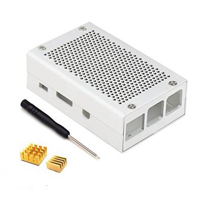 ZkeeShop Gehäuse Aluminium mit Kühlkörper Compatible for Raspberry Pi 3 Model B，Pi 3 B+， RPi 2 (Raspberry Pi Board Nicht enthalten) (Silber) von ZkeeShop