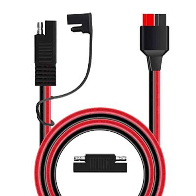 ZkeeShop Solarpanel kabel für Anderson auf SAE Adapter 12AWG Kabel Wasserdich Steckeradapter mit Reverse Adapter für Tragbares Powerstaion Solarpanel von ZkeeShop