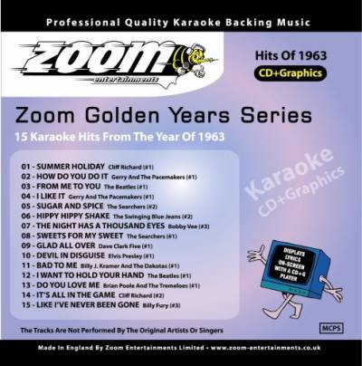 Zoom Karaoke CD+G - Golden Years 1963: 15 Karaoke Classics von Zoom Entertainments