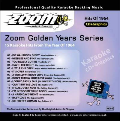 Zoom Karaoke CD+G - Golden Years 1964: 15 Karaoke Classics von Zoom Entertainments
