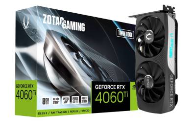 ZOTAC GAMING GEFORCE RTX 4060 Ti Twin Edge Grafikkarte - 8GB GDDR6, 1x HDMI, 3x DP von Zotac