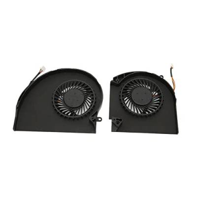 Zunate CPU-GPU-Lüfter, DC 5 V 4-poliger Hocheffizienter Leiser Lüfter Laptop-Kühler für Alienware 17 R4 R5 P31E ALW17C 04RFW1, Kleines Leichtgewicht, Aluminiumlegierung (CPU- und GPU-Lüfter) von Zunate