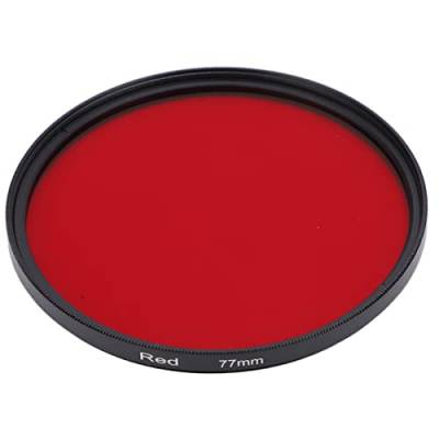 Zunate Roter Kameraobjektivfilter, 82 Mm 77 Mm 72 Mm DSLR Digitalkamera, Hochauflösende Kamera, Roter Vollfarb-Objektivfilter, Wasserdichter, ölbeständiger Kameraobjektivfilter mit(77mm) von Zunate