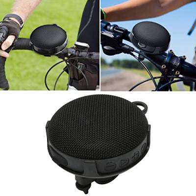 Tragbarer Bluetooth Lautsprecher für Fahrrad, Outdoor Wasserdichter Bluetooth Lautsprecher, 8W Leistung, TF Karte & Bluetooth 5.0, True Wireless Stereo, Fahrrad Halterung (Schwarz) von Zunate