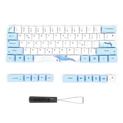 73 Stück Sublimationstastenkappen, PBT Mechanische Tastatur-Tastenkappen, universelle niedliche Tastenkappen für mechanische Tastaturen, PC-Teile mit niedlichem Muster, einfach zu installieren (Wal). von Zyyini