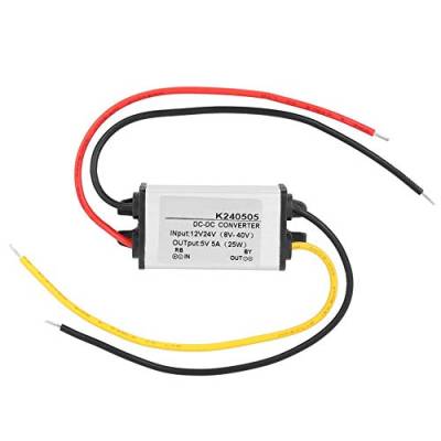 DC 12V 24V zu 5V Abwärtswandler Regler 5A Spannungswandler Transformator Wandler für die meisten 5V-Elektrogeräte von Zyyini