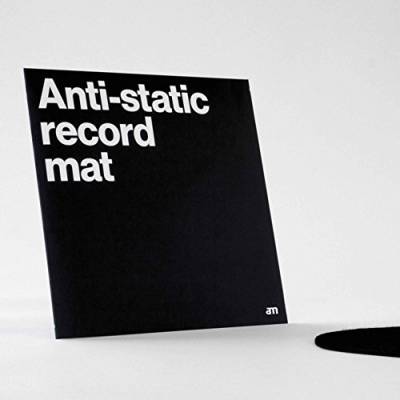 AM Clean Sound Anti Static Record Mat - Verfilzte Plattentellerauflage Antistatisch - Slipmat Plattenspieler Auflage Matte für LP Vinyl Schallplatten von am