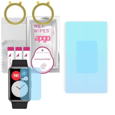 apgo 2 Stück HD HQ FLEX Schutzfolie kompatibel mit Huawei Watch Fit Smartwatch, Hydrogel Displayschutzfolie mit abgerundeten Rändern, Displayfolie zum gesamten Bildschirm von apgo