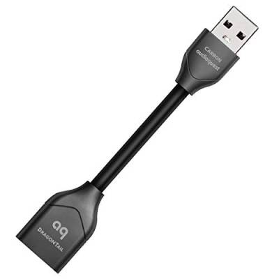 AudioQuest DragonTail USB-Kabel (0,112 m, USB A/USB A, USB 2.0, Stecker/Buchse) Schwarz von audioquest