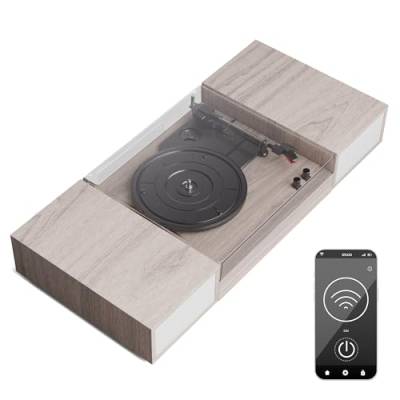 Auna Plattenspieler für Schallplatten, Plattenspieler mit Lautsprecher, Schallplattenspieler mit Bluetooth & AUX, Audio Record Player, Vinyl Player mit Retro Vintage-Design, Moderner Plattenspieler von auna