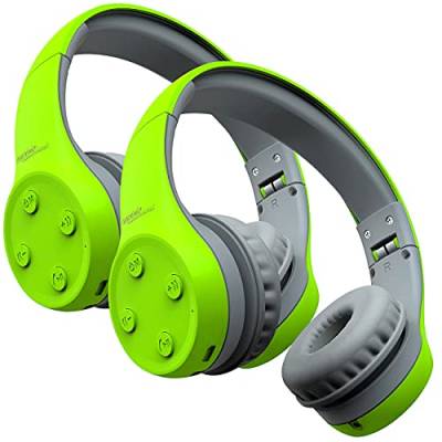 auvisio Headset, Bluetooth: 2er-Set Over-Ear-Stereo-Headset für Kinder, Lautstärke-Begrenzung, BT5 (Faltbare Kopfhörer, HiFi-Kopfhörer, Freisprecheinrichtung) von auvisio