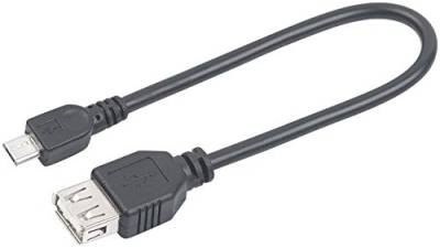 auvisio USB OTG Adapter: USB-OTG-Adapterkabel, Micro-USB Stecker zu USB-Buchse, 20 cm (USB OTG Kabel, Adapter Micro USB, Handy Datenkabel) von auvisio