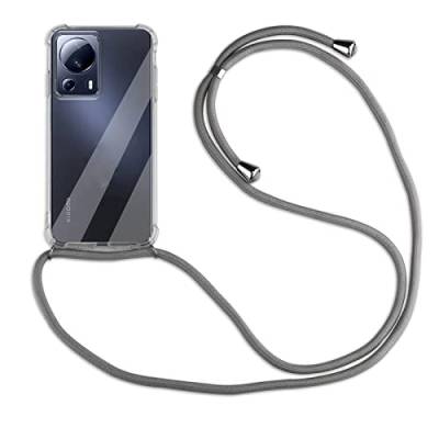 betterfon Handykette für Xiaomi 13 Lite Smartphone Halskette Hülle mit Band - Schnur mit Case zum umhängen Handyhülle mit Kordel zum Umhängen in Grau von betterfon