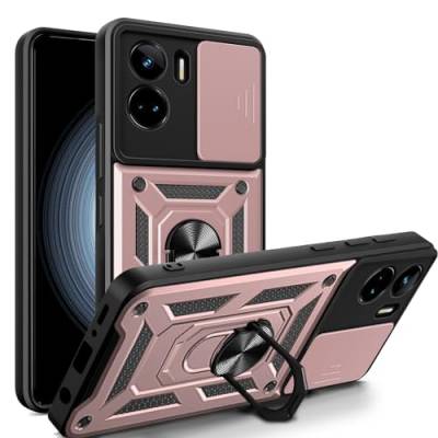 betterfon Outdoor Hülle Panzerhülle mit Kameraschutz und 360 Ring Ständer für Honor 90 Lite in Rosegold von betterfon