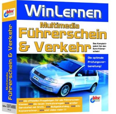 Multimedia Führerschein & Verkehr, CD-ROM Das Komplettpaket für den Euro-Führerschein. Für Windows 95/98/NT 4.0/2000/XP von bhv Distribution