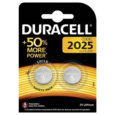 Duracell - Knopfzelle - CR2025 / DL2025 - 3 Volt Lithium - 2er Blister