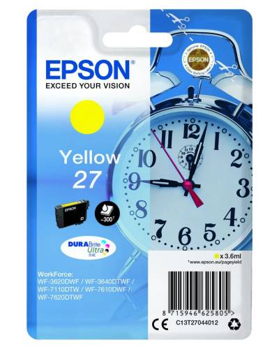 Epson Original 27 Wecker Druckerpatrone - gelb (C13T27044012)