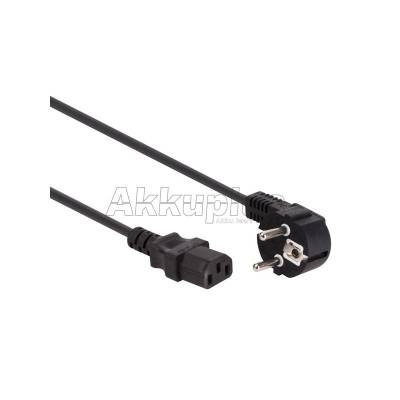 NETZKABEL - SCHWARZ - CEE 7/7 90° + C13 - 2.5 m - H05VV-F 3G1.0 mm²