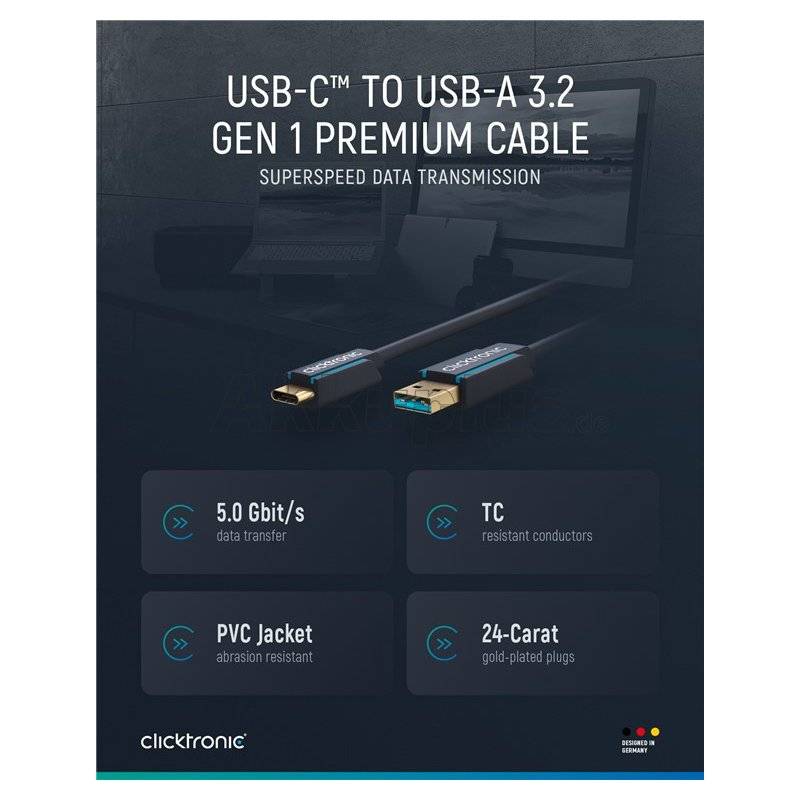 USB-C™-auf-USB-A 3.2 Gen 1 Adapterkabel