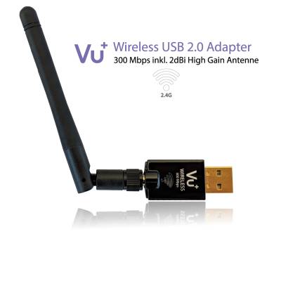 VU+® Wireless USB 2.0 Adapter 300 Mbps inkl. Antenne