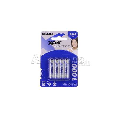 XCell - X1000AAAB4 - Micro AAA - 1,2 Volt 1000mAh Ni-MH - 4er Blister