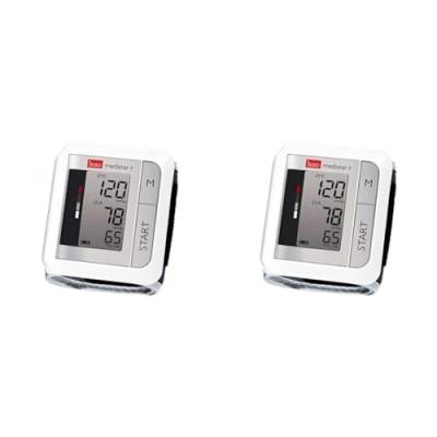 boso medistar+ – Handgelenk Blutdruckmessgerät mit Speicher für 90 Messungen, extra großem Display und Arrhythmie-Erkennung – Inkl. Handgelenkmanschette (13,5-21,5 cm) (Packung mit 2) von boso
