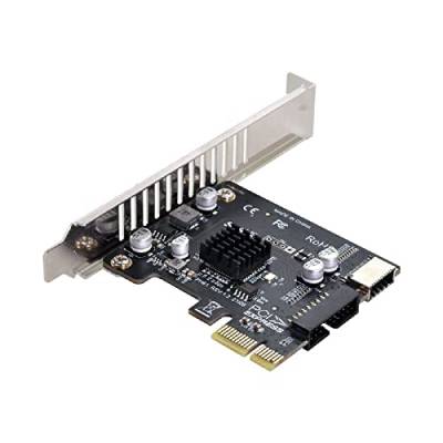 cablecc 5Gbps Typ-E USB 3.1 Frontplattenbuchse & USB 2.0 zu PCI-E 1X Express Card VL805 Adapter für Motherboard von cablecc