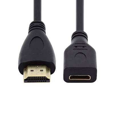 cablecc Mini HDMI Typ-C Buchse Buchse auf HDMI Typ-A Stecker Adapter Verlängerungskabel für Kamera HDTV 4K 1080P 15cm von cablecc
