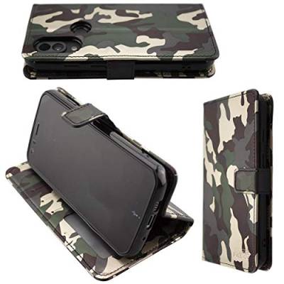 caseroxx Handy Hülle Tasche kompatibel mit Cat S62 / S62 Pro Bookstyle-Case Wallet Case in Camouflage von caseroxx